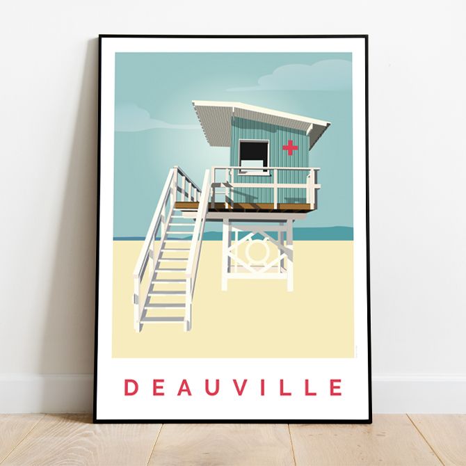 Affiche poste secours Deauville - anne halley - DA & graphistes