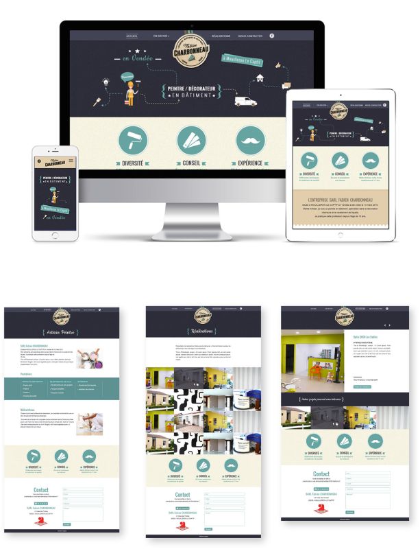 Site web pour un Artisan Peintre/Décorateur - amandine joulié - DA & graphistes