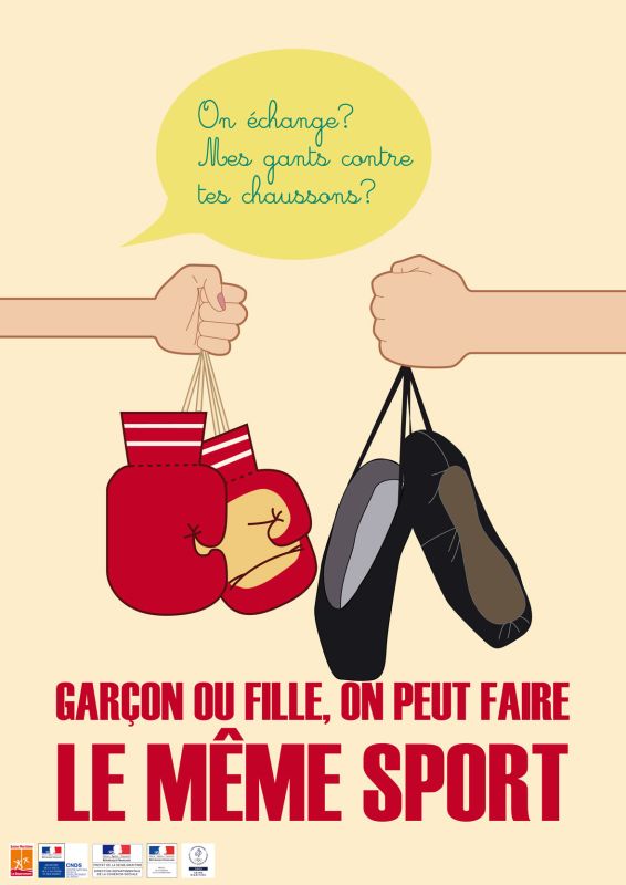 Garçon ou fille, on peut faire le même sport-DRJSCS &amp; CDOS 76-2015 - hélène lefrançois - DA & graphistes