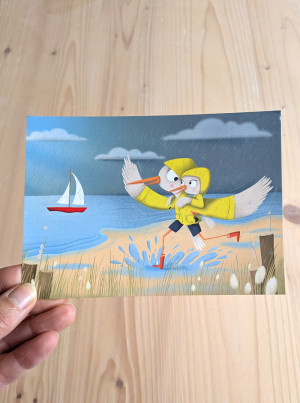 Beau papa carte postale - mélanie grandgirard - Produit créatif