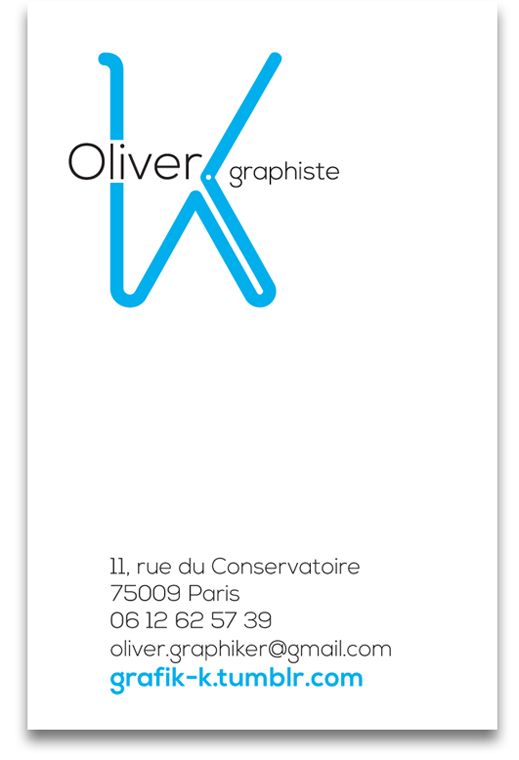 Carte de visite - oliver kersemaecker - DA & graphistes